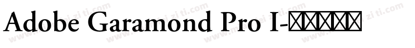 Adobe Garamond Pro I字体转换